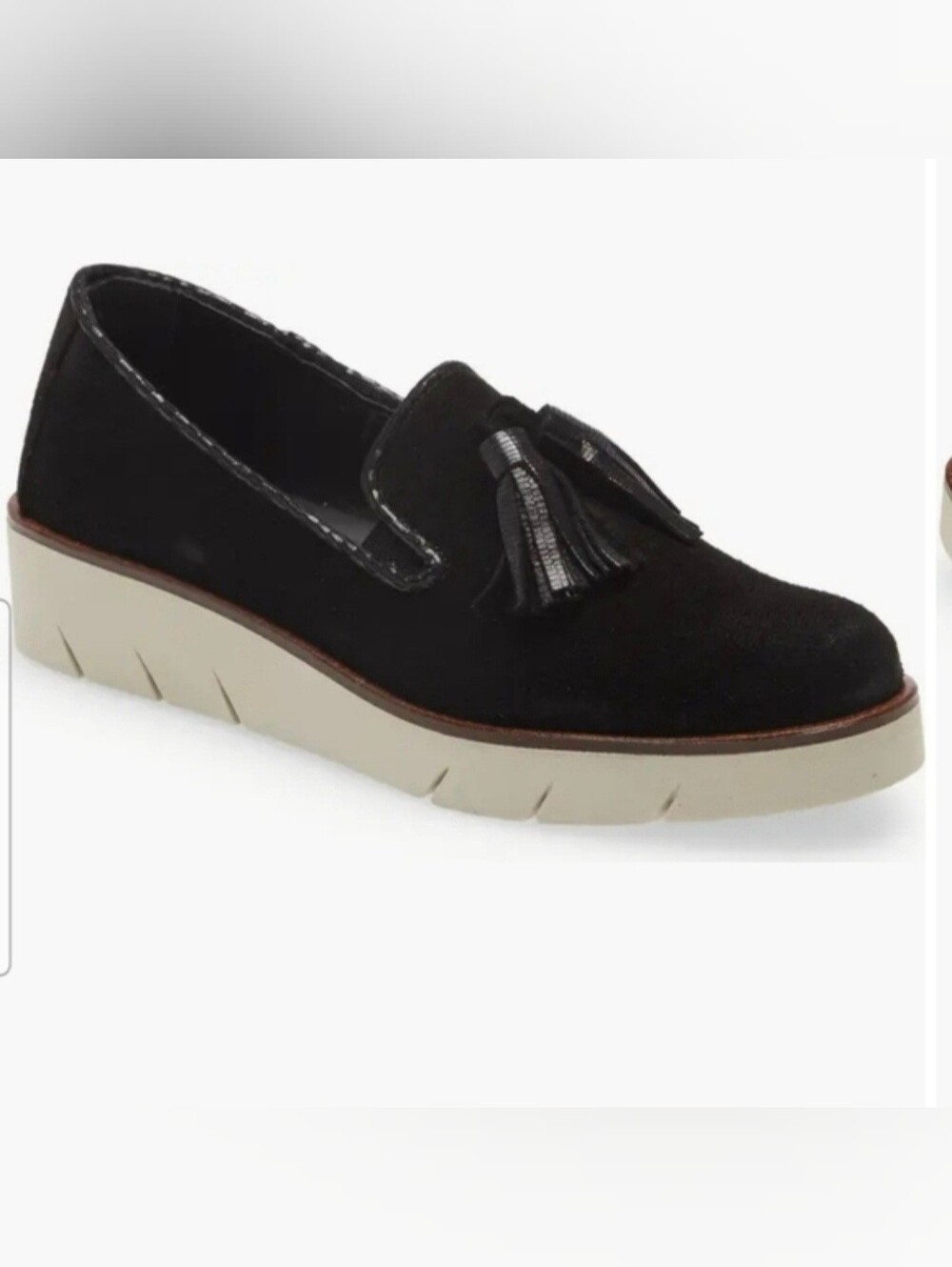 The FLEXX Shoes Traveler Too Black Suede Loafer Tassels Size 10